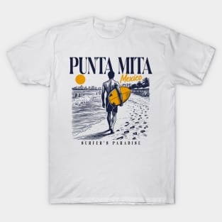 Vintage Surfing Punta Mita, Mexico // Retro Surfer Sketch // Surfer's Paradise T-Shirt